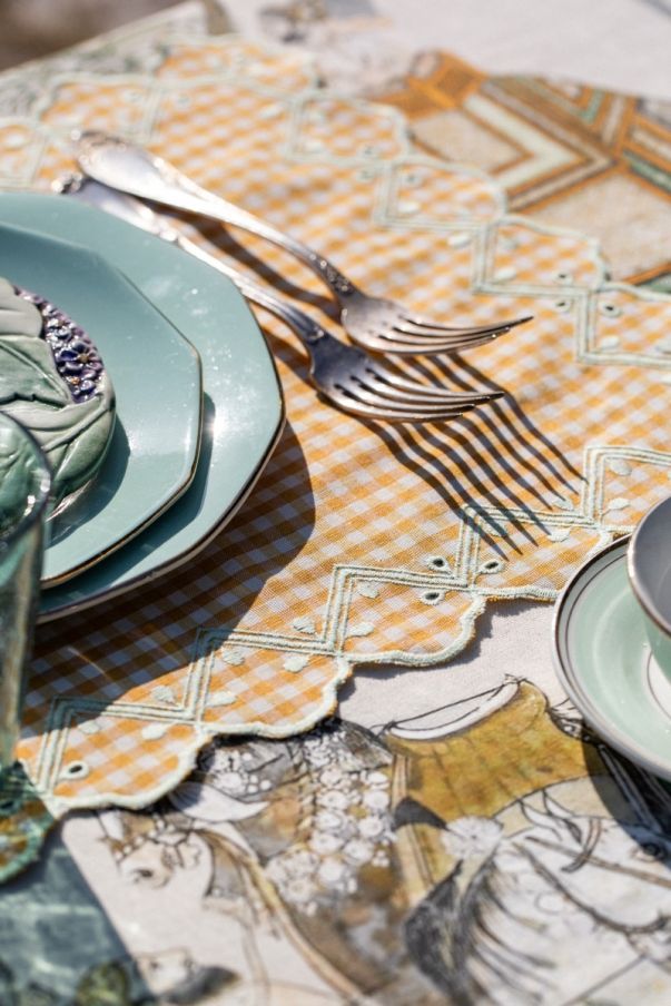 Stainproof Cotton Placemat Ribbons