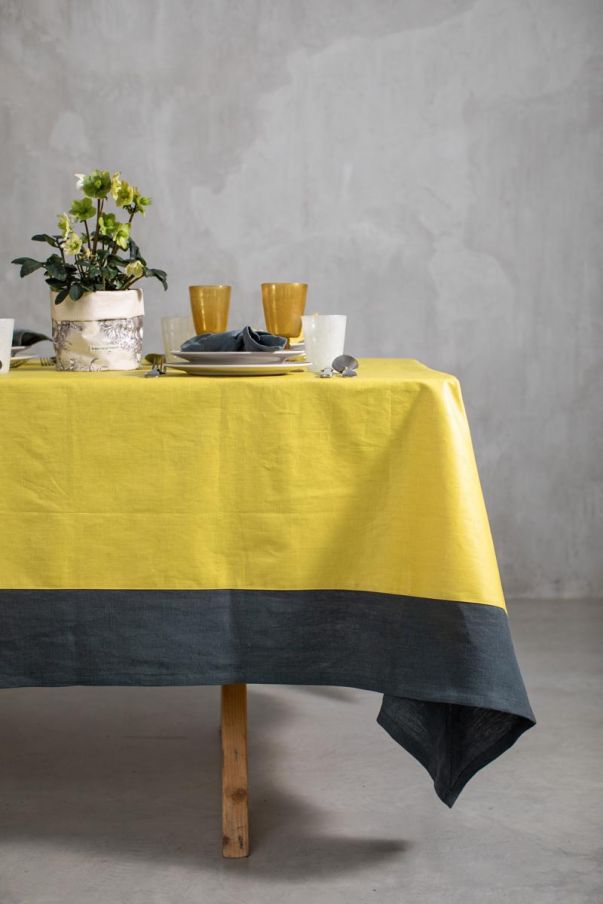Antistain Linen Tablecloth Bauhaus