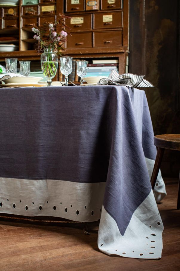 Eva Stain-Free Linen Tablecloth