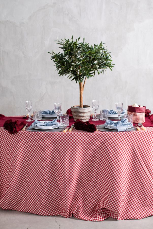 Red Checked Table