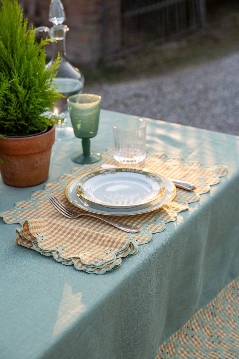 Stainproof Cotton Placemat Ribbons