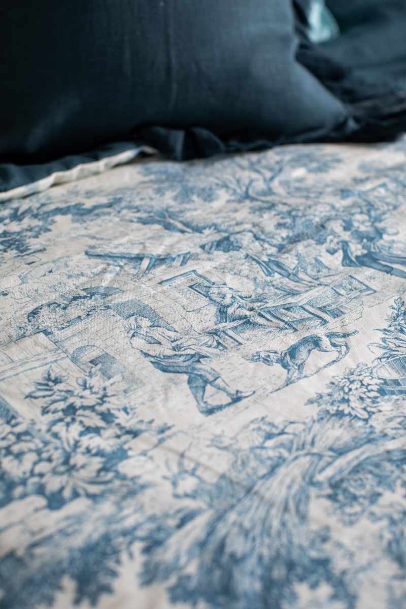 Reversible Linen Bedspread
