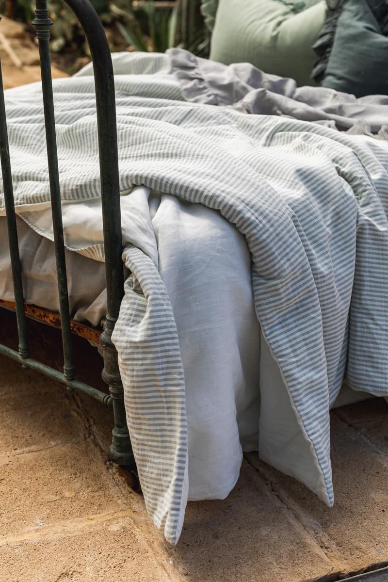 Reversible Linen Bedspread