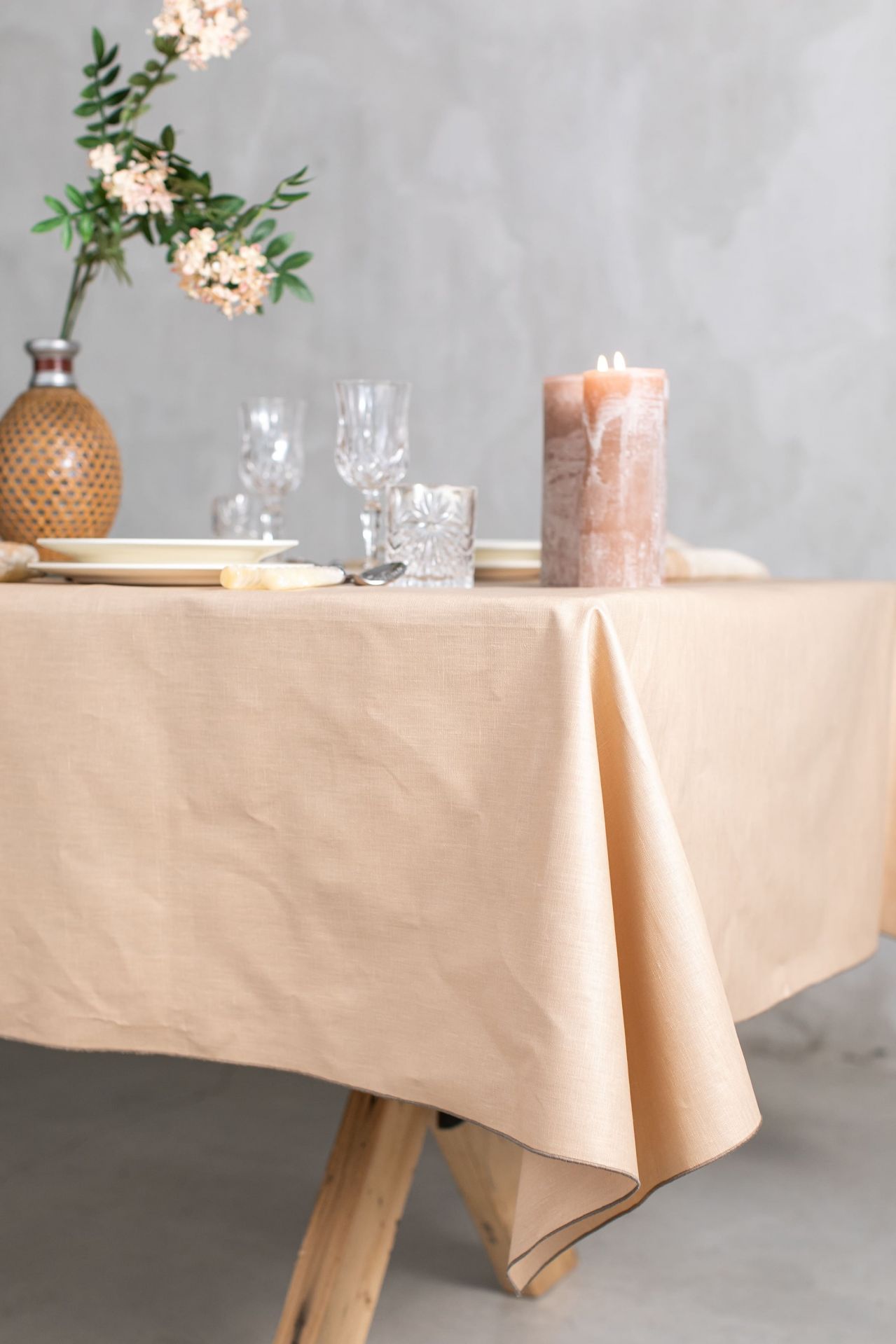 Stainproof Linen Tablecloth Filo