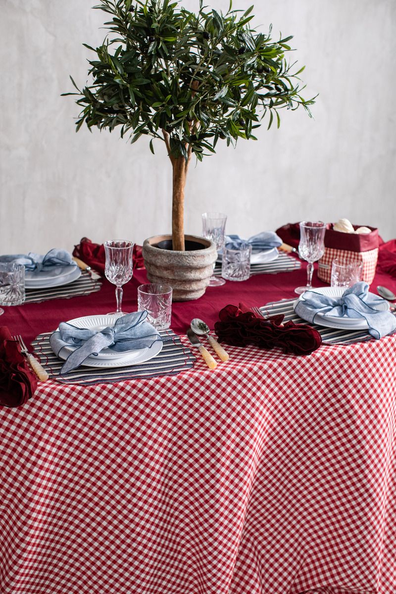 Red Checked Table