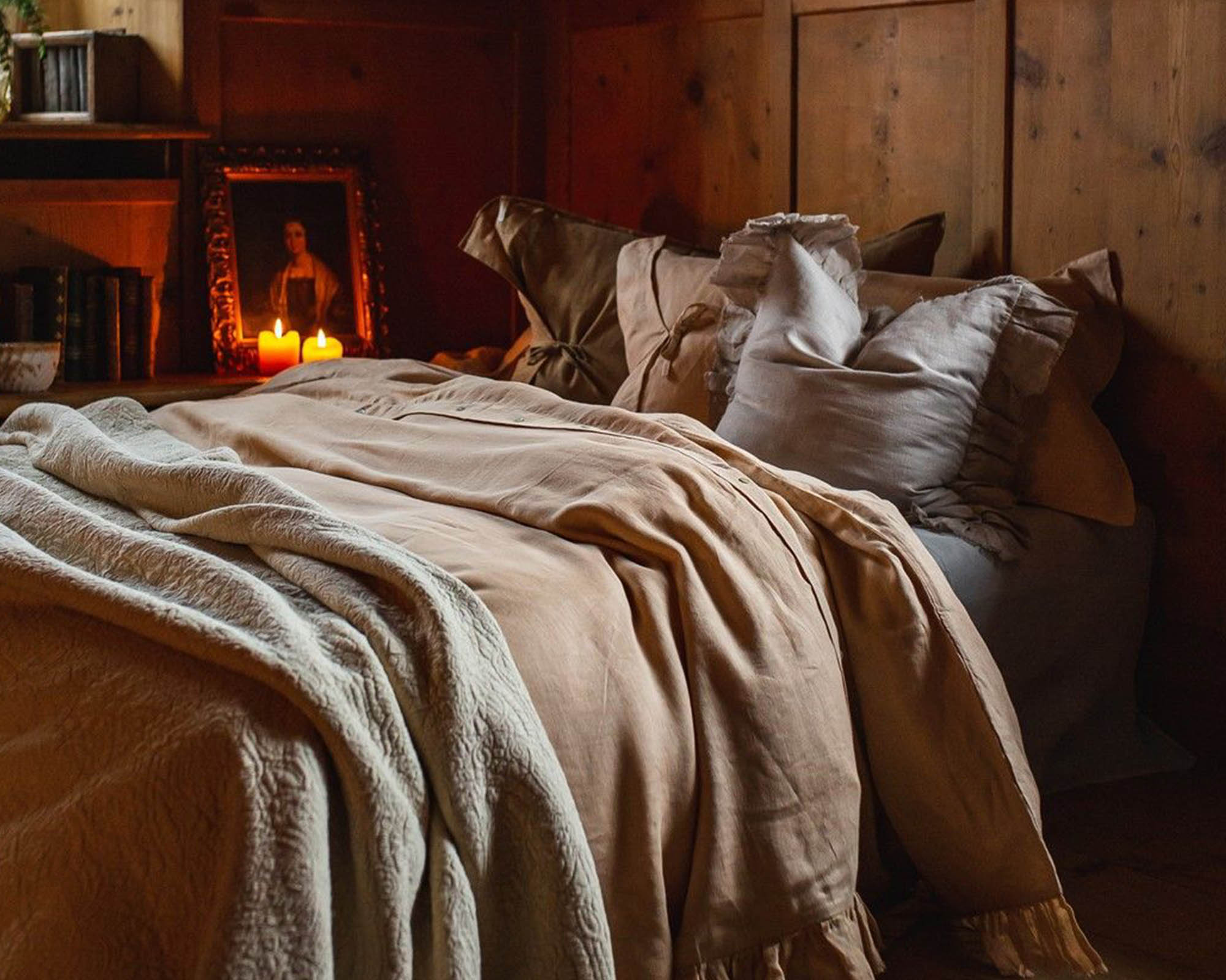 La camera da letto in inverno